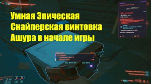 Cyberpunk 2077 - Умная Эпическая снайперская винтовка «Ашура» (в начале игры)