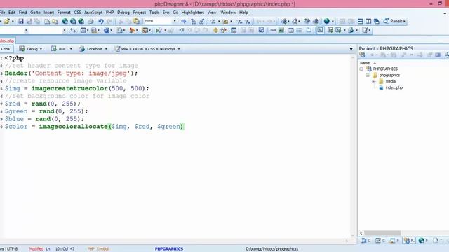Create a new image - PHP Working with graphic elements смотреть онлайн