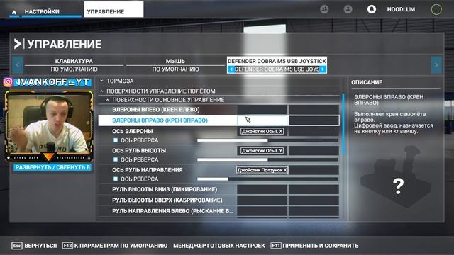 КАК настроить ДЖОЙСТИК в Microsoft Flight Simulator ? смотреть онлайн