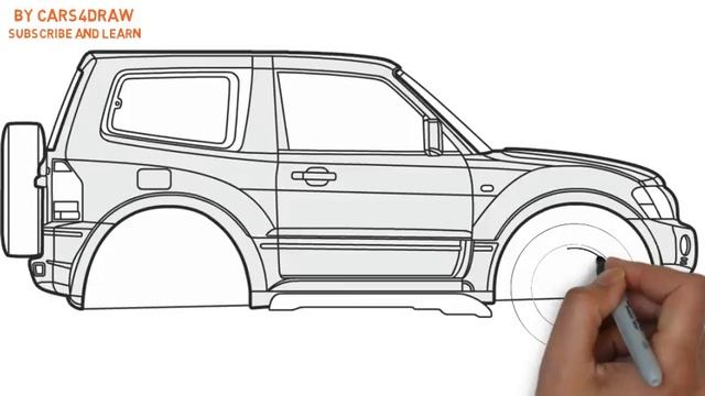 How to Draw a Mitsubishi Pajero 3 / Как нарисовать Mitsubishi Pajero 3 смотреть онлайн