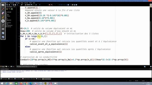 exo4 Titrage conductimétrique avec python смотреть онлайн