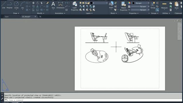 AutoCAD 2D документация чрез командата VIEWBASE смотреть онлайн