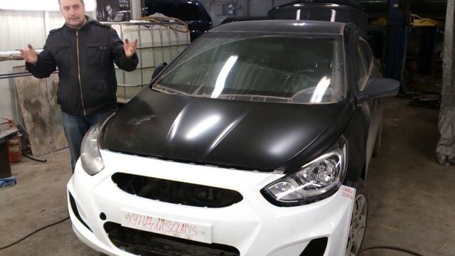 Hyundai solaris - Правка геометрии лонжеронов, покраска и конечный результат смотреть онлайн