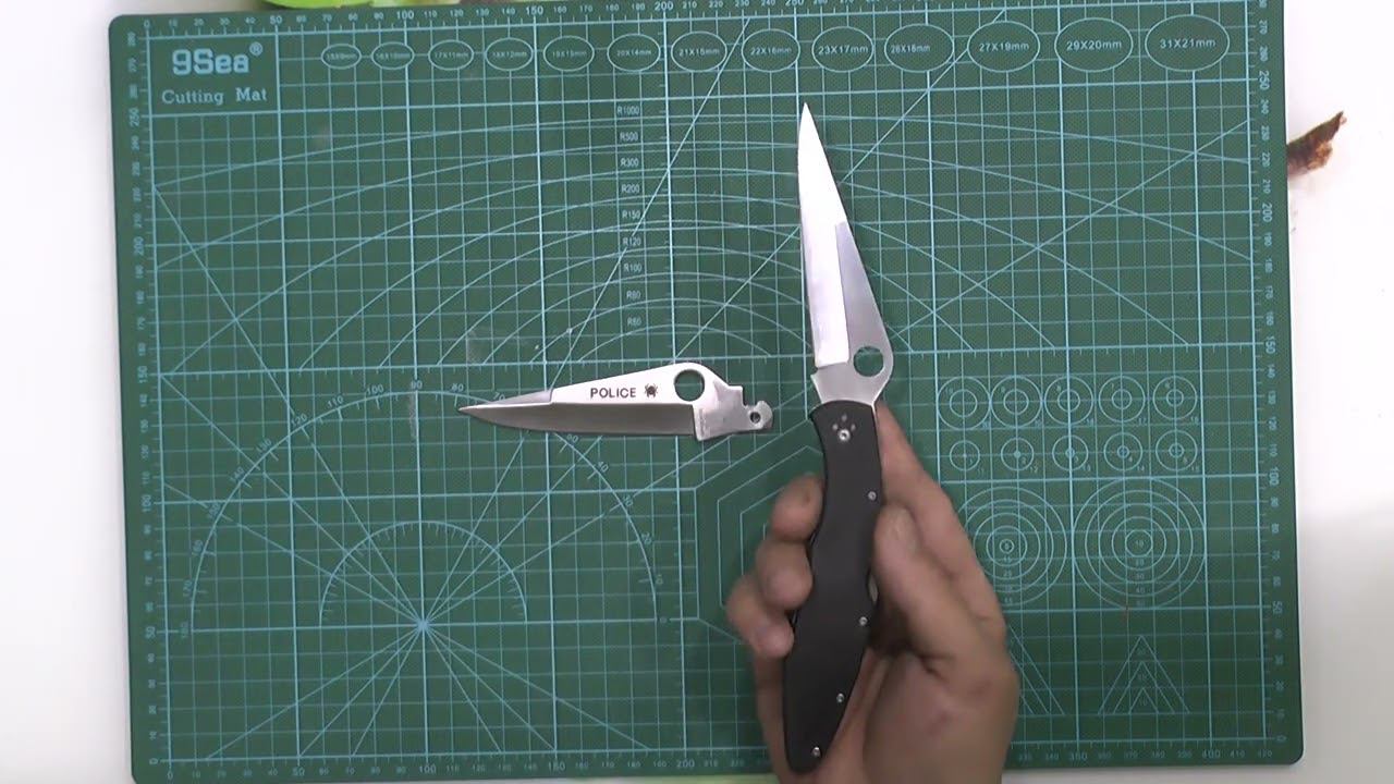 Spyderco Police с кастомным клинком из стали M398 смотреть онлайн