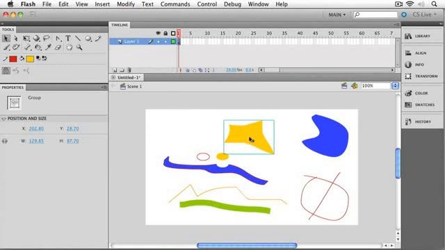 Adobe Flash CS5 Tutorial Chapter 1 FLASH BASICS Video 8 смотреть онлайн