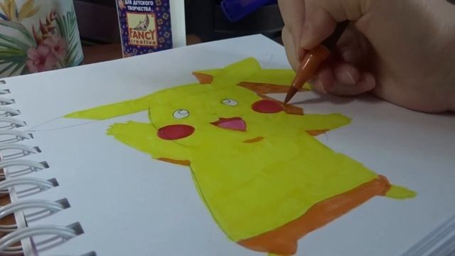 Покемон акварельными маркерами.Урок рисования.Sasha hobby good смотреть онлайн