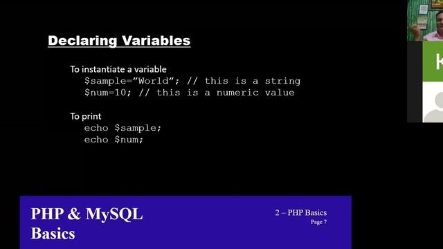 PHP Comments Constants and Variables смотреть онлайн