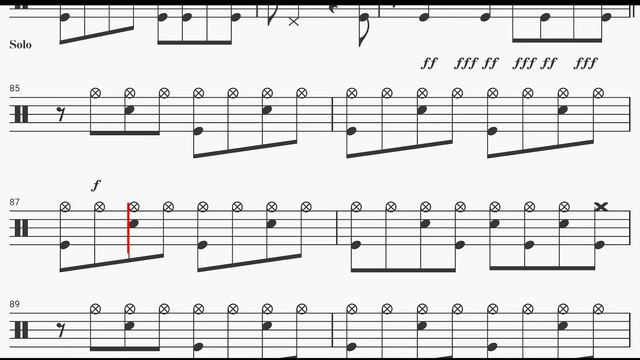 ENTER SANDMAN (DRUM SHEET, SCORE, TAB)