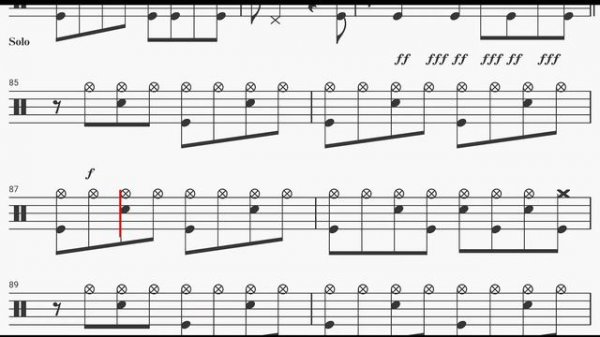 ENTER SANDMAN (DRUM SHEET, SCORE, TAB)