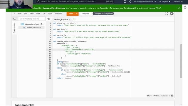 How to Build a Chatbot Using Amazon Lex, Lambda and the Python Requests Library смотреть онлайн