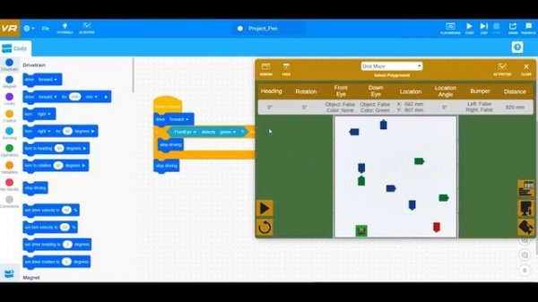 Виртуальная робототехника. VEXcode VR. Урок 7