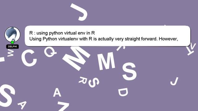 R : using python virtual env in R смотреть онлайн