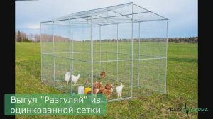 Выгул для домашней птицы «Разгуляй» от CrazyFerma. Выгул для кур, уток, гусей.