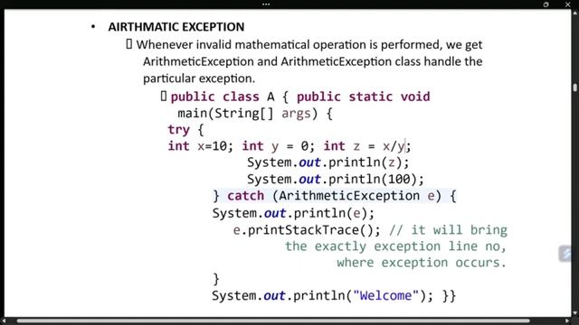 JAVA: Exception Handling ? смотреть онлайн