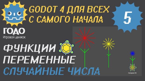 N5 Функции, Переменные, Случайные числа GODOT 4 | Functions, Parameters, Random numbers