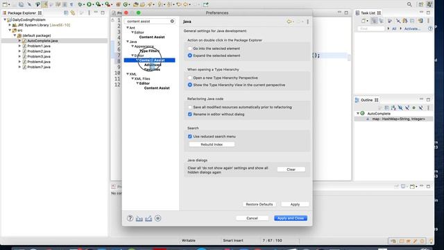 2020 Java Eclipse Tutorial: How To Enable Autocomplete (Content Assist) смотреть онлайн