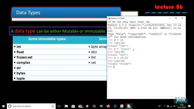 Data types in python || Python full course || Lecture 06 || CID смотреть онлайн