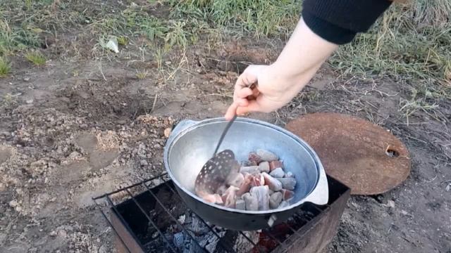 Плов из свинины в Казане на Костре. Очень Вкусный. Пальчики оближешь! #Одной_левой #pilaf #Shorts смотреть онлайн
