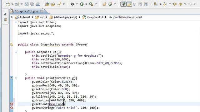 Java programming part 91 Graphics : Java drawString смотреть онлайн