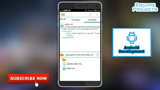 [AIDE Tutorial] Material Design - Import AppCompat-v7 & set styles.xml смотреть онлайн