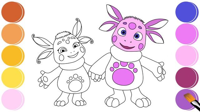 Luntik And Luna Drawing And Coloring For Kids