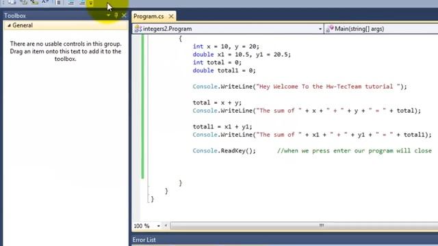 How to use integers and double in C# смотреть онлайн