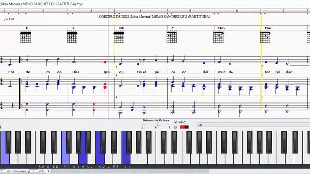 CORDERO DE DIOS (Misa Mariana) MEMO SANCHEZ LEVI (PARTITURA) смотреть онлайн