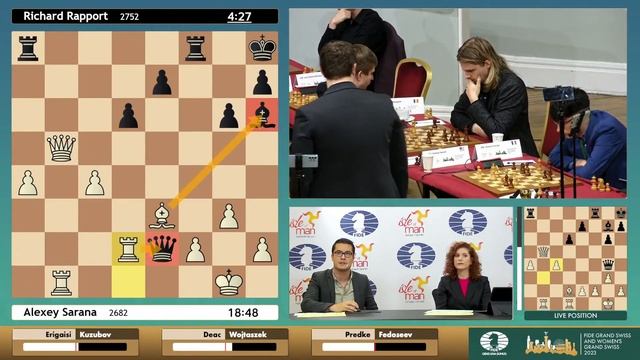 Round 8 FIDE Grand Swiss and Women’s Grand Swiss 2023 смотреть онлайн