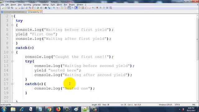 Using 'Throw' in Generators - ES6 смотреть онлайн