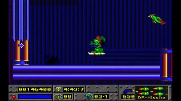 Jazz Jackrabbit - Episode 2: Ballistic Bunny - Orbitus level 1 (1994) (Epic Megagames) [HD]