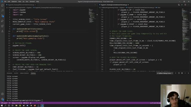 14. Pygame - Drawing Title Screen Text смотреть онлайн