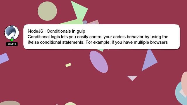 NodeJS : Conditionals in gulp смотреть онлайн