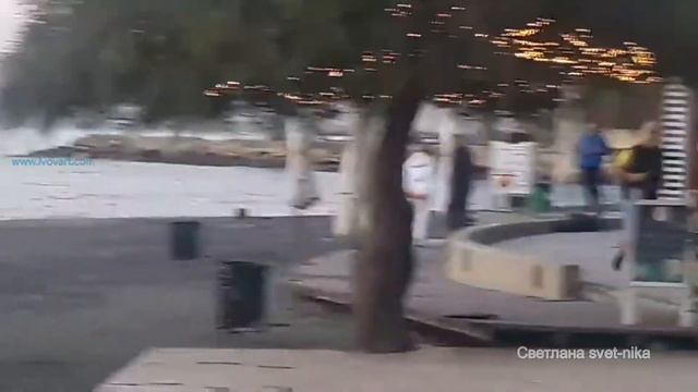 СЕГОДНЯ Кипр Лимассол Море волны чайки пляж ночная Limassol Marina смотреть онлайн