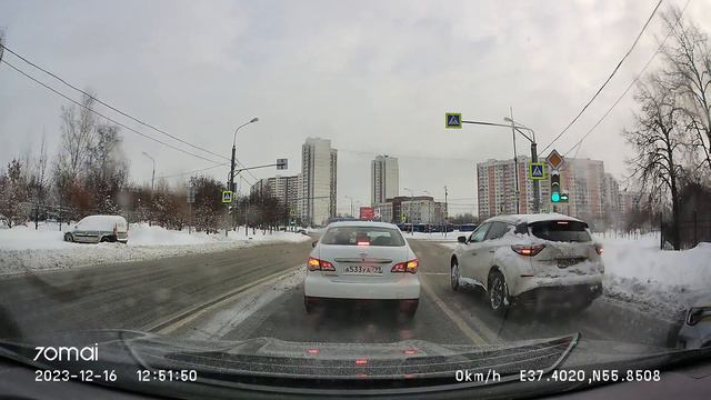 Driving in Moscow agglomeration: Отрадное - Северное Тушино - Химки 16/12/2023 (timelapse 4x) смотреть онлайн