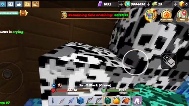 2nd week of becoming the beast of gems in skyblock Blockman go. смотреть онлайн