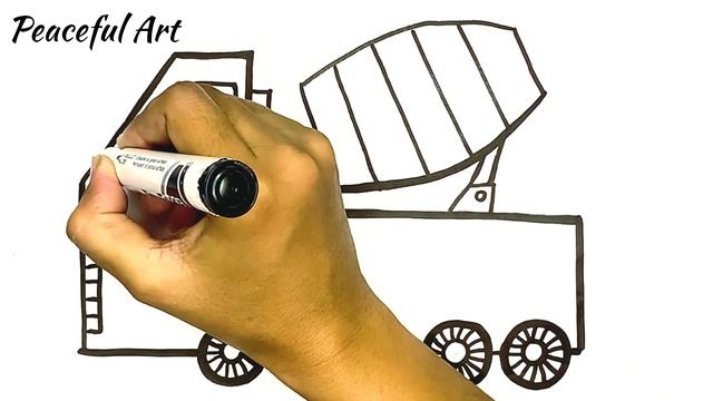 Let's Draw and Paint Truck Easily Together | Painting, Drawing Toddlers & Kid смотреть онлайн