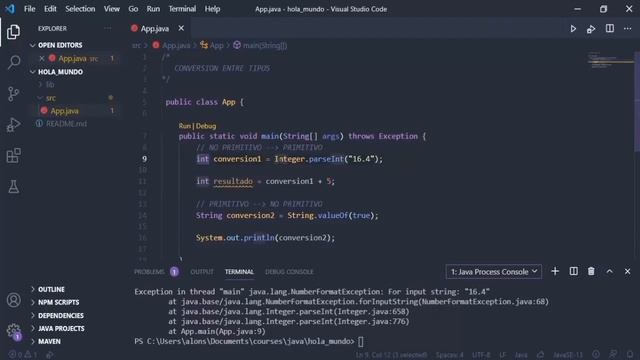 Conversiones entre tipos de datos en JAVA | Ejercicios prácticos смотреть онлайн