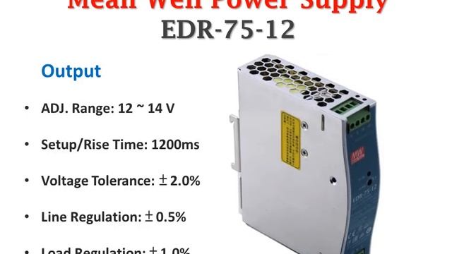 On Line Payment EDR-75-12 12V AC-DC Single Output Enclosed Mean Well Power Supply