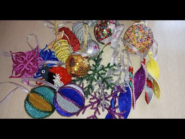 Игрушки на елку своими руками//Поделки к Новому году// смотреть онлайн