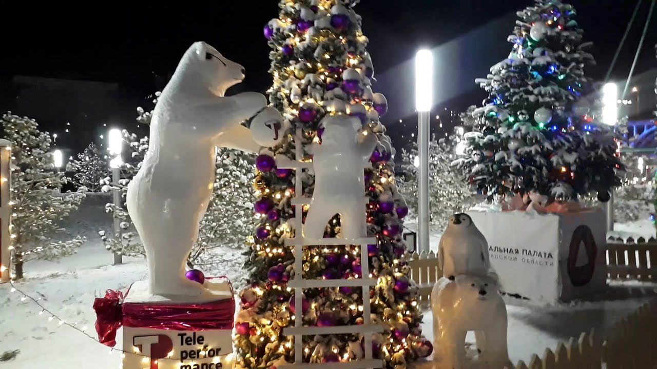 Новогодний Волгоград Украшение Города к Новому Году и Рождеству Новогоднее Оформление города смотреть онлайн