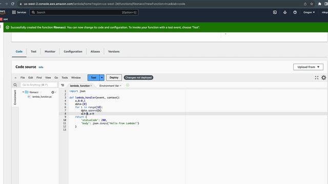 generate and return fibonacci series using lambda aws api | aws | python | tutorial смотреть онлайн