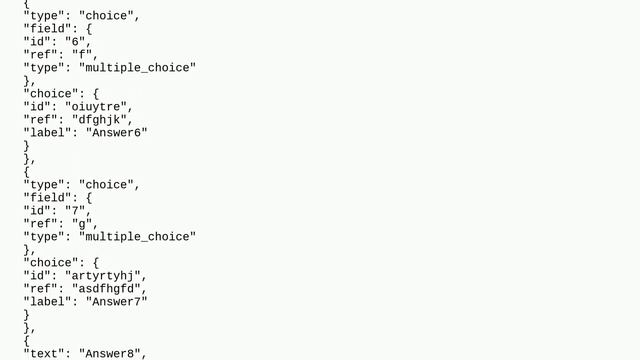 How do I parse this JSON array into columns with the respective answer? смотреть онлайн