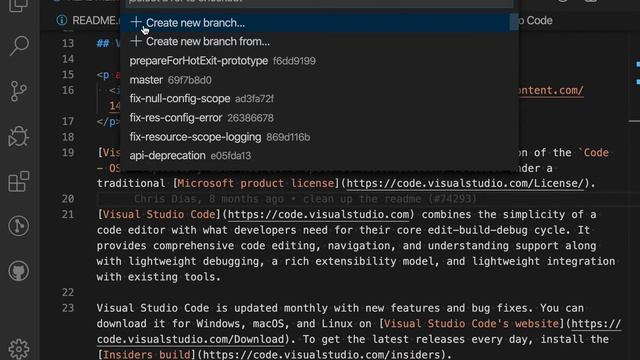 VS Code tips — Git branch status bar item смотреть онлайн
