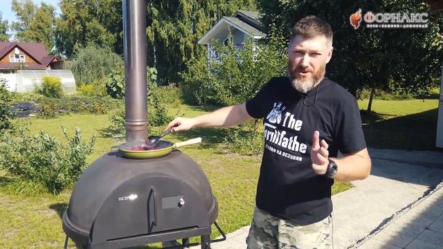 Готовим на природе томленый русский борщ на чугунной печи. смотреть онлайн