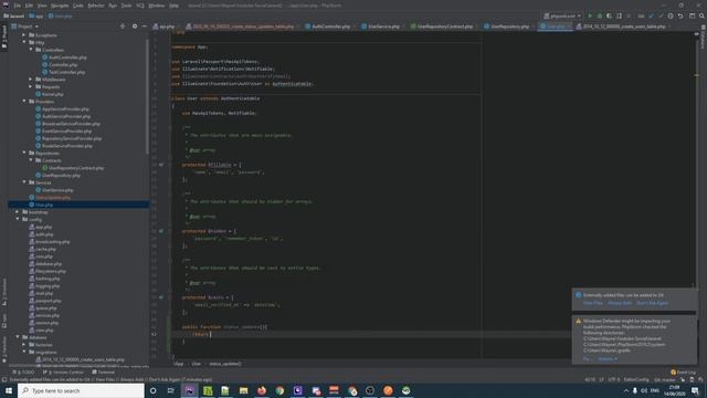 Laravel Social Network API Lesson 12 : Status Update Part 1 смотреть онлайн