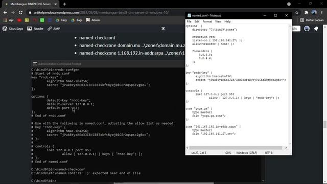 DNS Server BIND9 Windows 10 смотреть онлайн