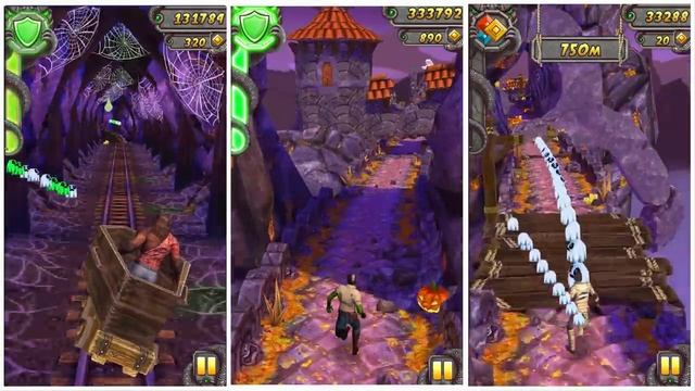 Temple Run 2 Spooky Summit NEW CHARACTERS Wolfman | Franken Guy | Mummy Bones | Halloween Special смотреть онлайн