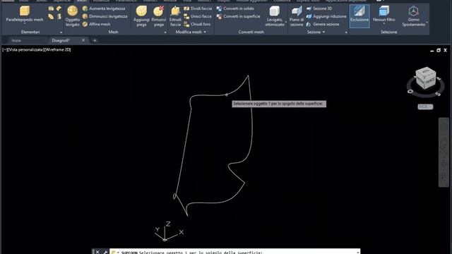 Superficie di Coons Mesh da Spline AutoCAD смотреть онлайн