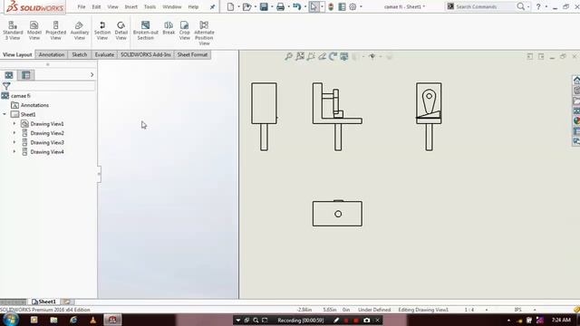 HOW TO CHANGE ANGLE OF PROJECTION IN SOLIDWORKS смотреть онлайн