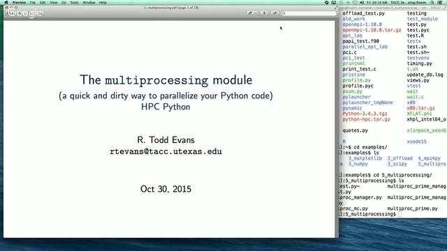 Python HPC Training 10.30.2015 8:30am - 12:00pm CT смотреть онлайн